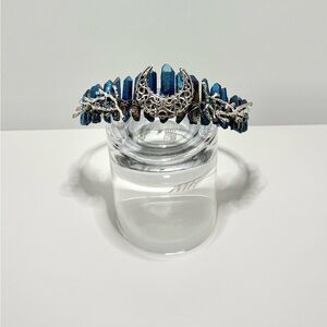 Handcrafted Blue Crystal Crown / Headpiece